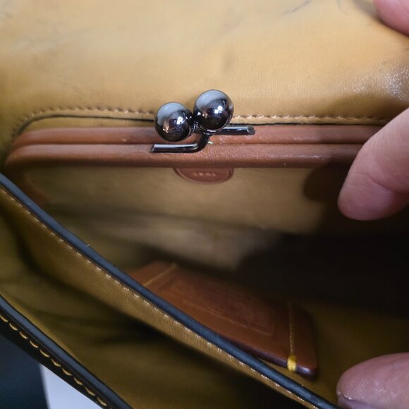 Coach Dinky With Tea Rose Crossbody Leather DK 20215 - Picture 11 of 15